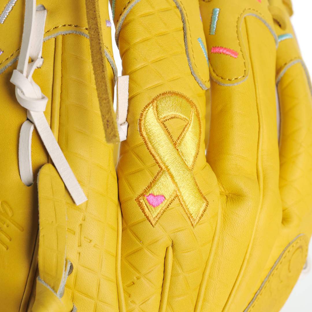gold ribbon childhood cancer awareness glove - Image 3