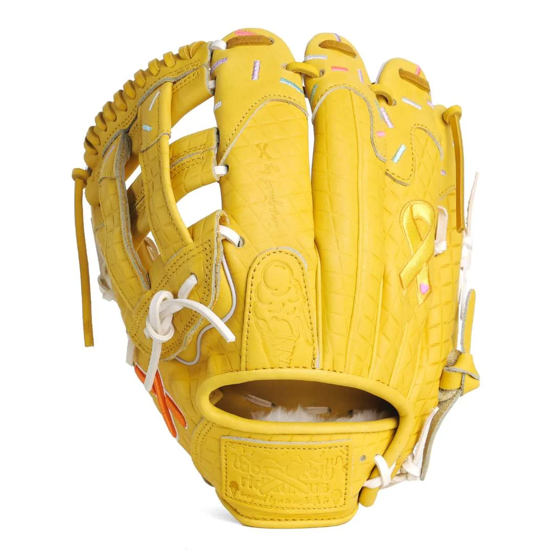 softball | gold ribbon childhood cancer awareness glove - Image 9