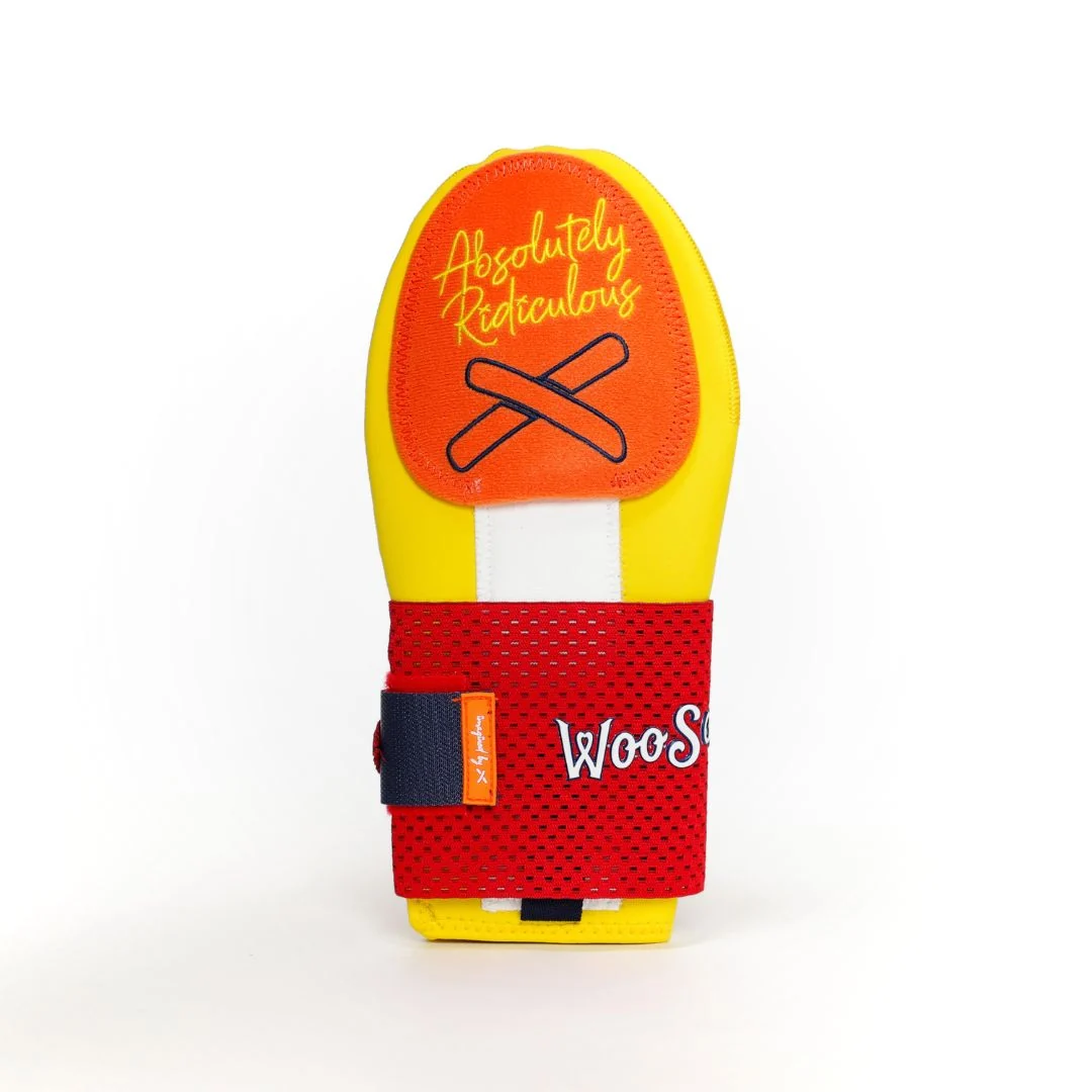 smiley sliding mitt | woosox milb collab - Image 6